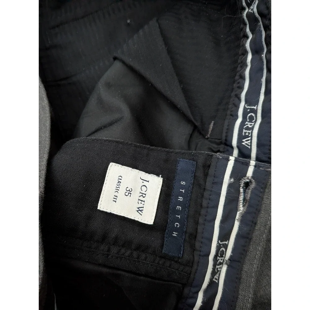 J. Crew Classic Fit Wool Blend‎ Suit Pants Dress Pant Gray Men 34/30 (Tag 35)